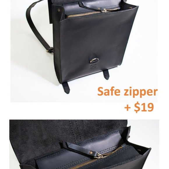 Womens leather backpack purse - Picture 6 of 8